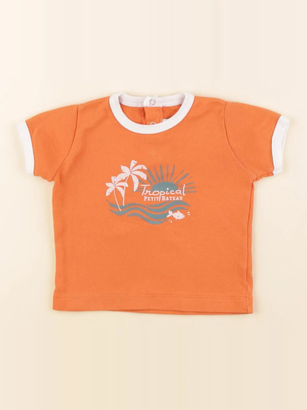 Petit Bateau - tee-shirt orange - 6 mois