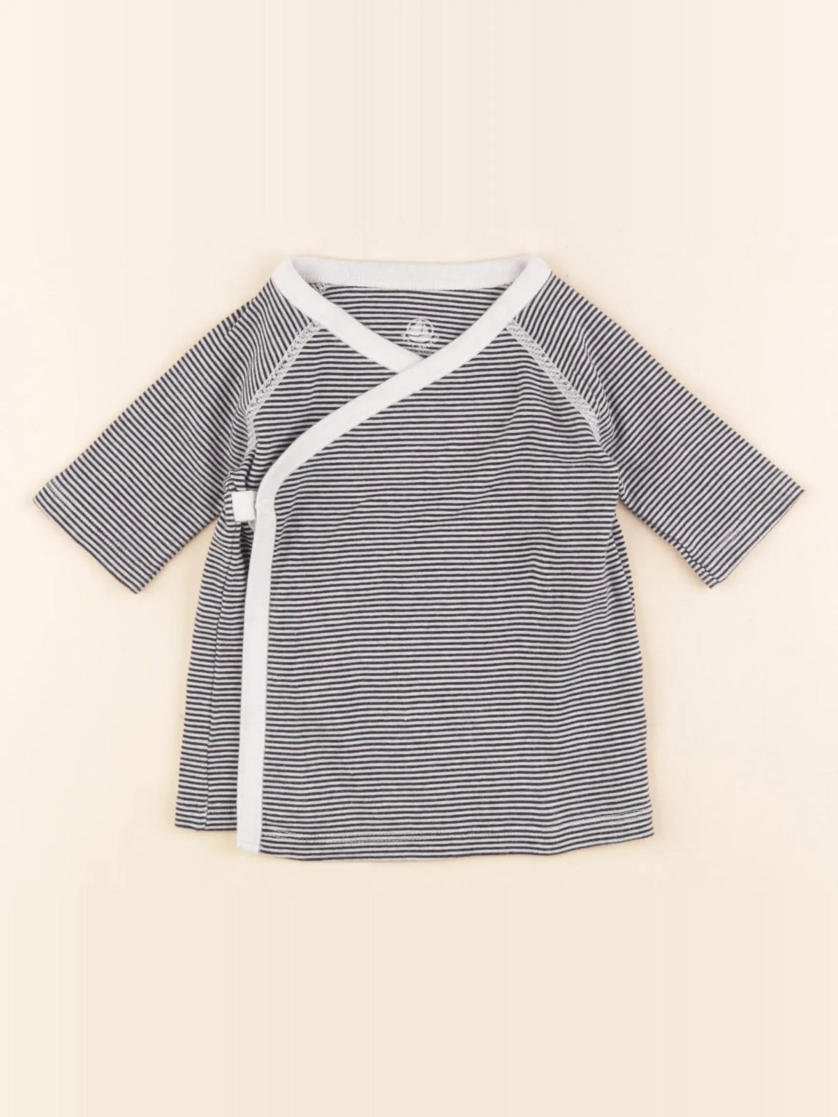 Petit Bateau - tee-shirt blanc, noir - 6 mois