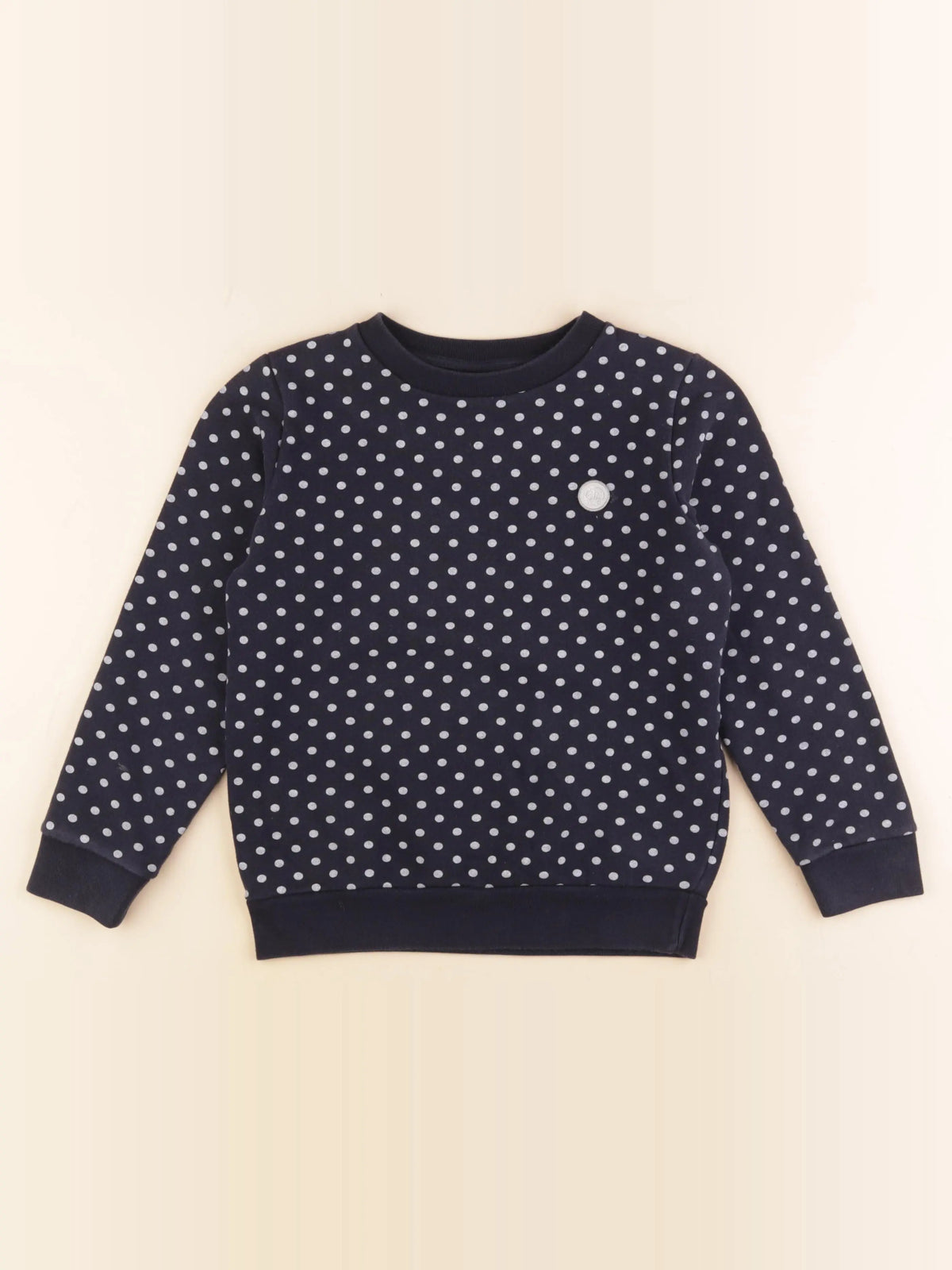 Petit Bateau - sweat bleu - 8 ans