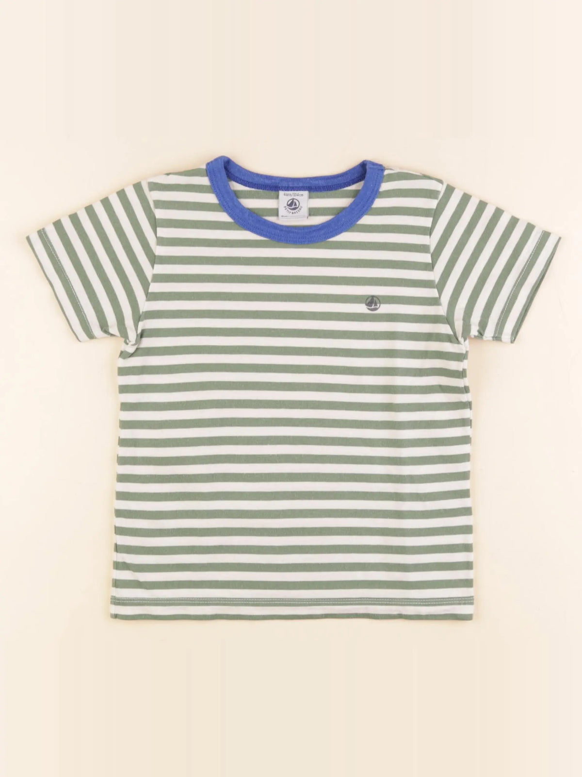 Petit Bateau - tee-shirt vert - 4 ans