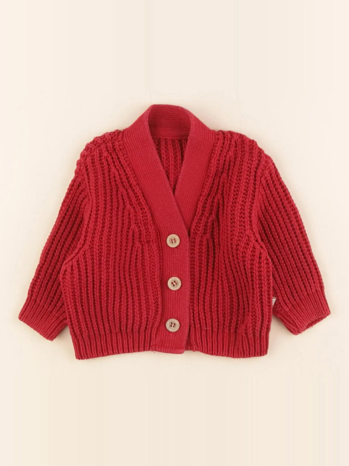 Poudre Organic - gilet rouge - 6 mois