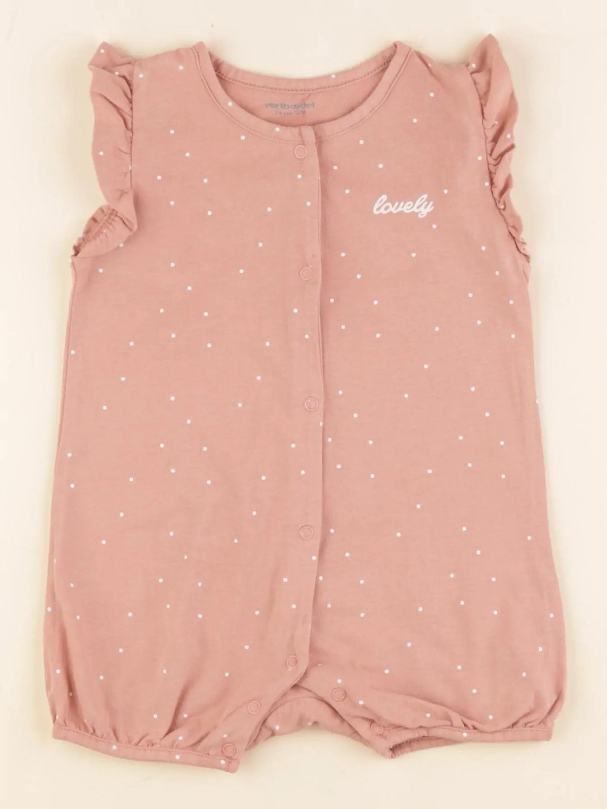 Vertbaudet - pyjama coton rose - 12 mois