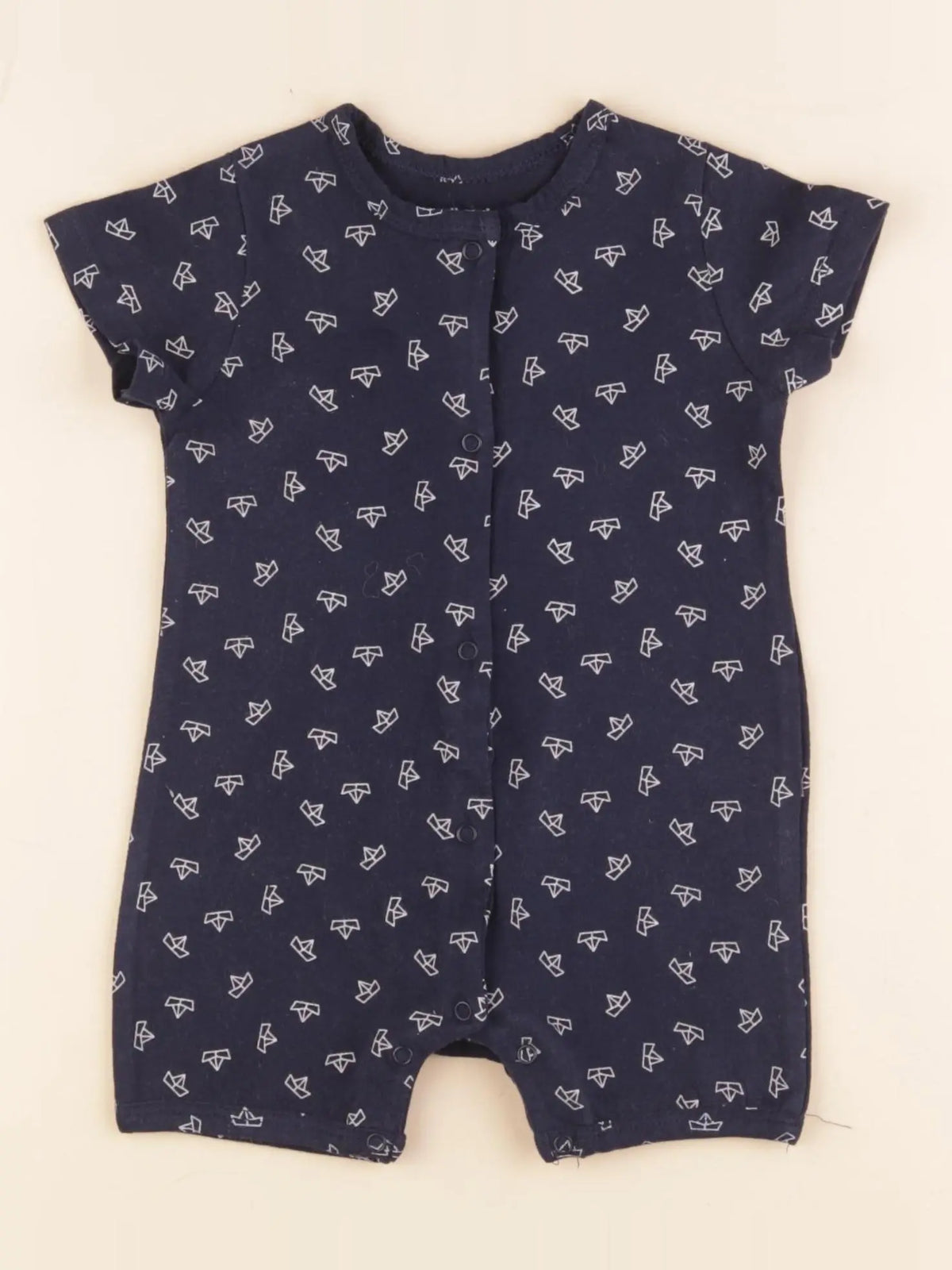 Vertbaudet - pyjama coton bleu - 9 mois