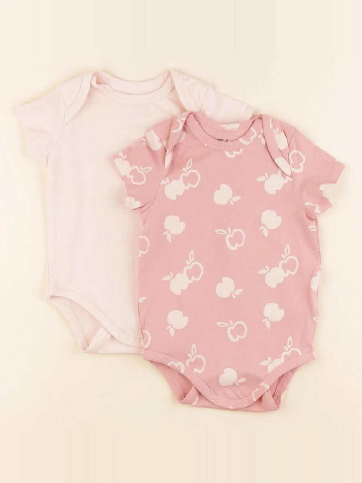 Tape à l'oeil - lot de 2 bodies en coton rose - 9 mois