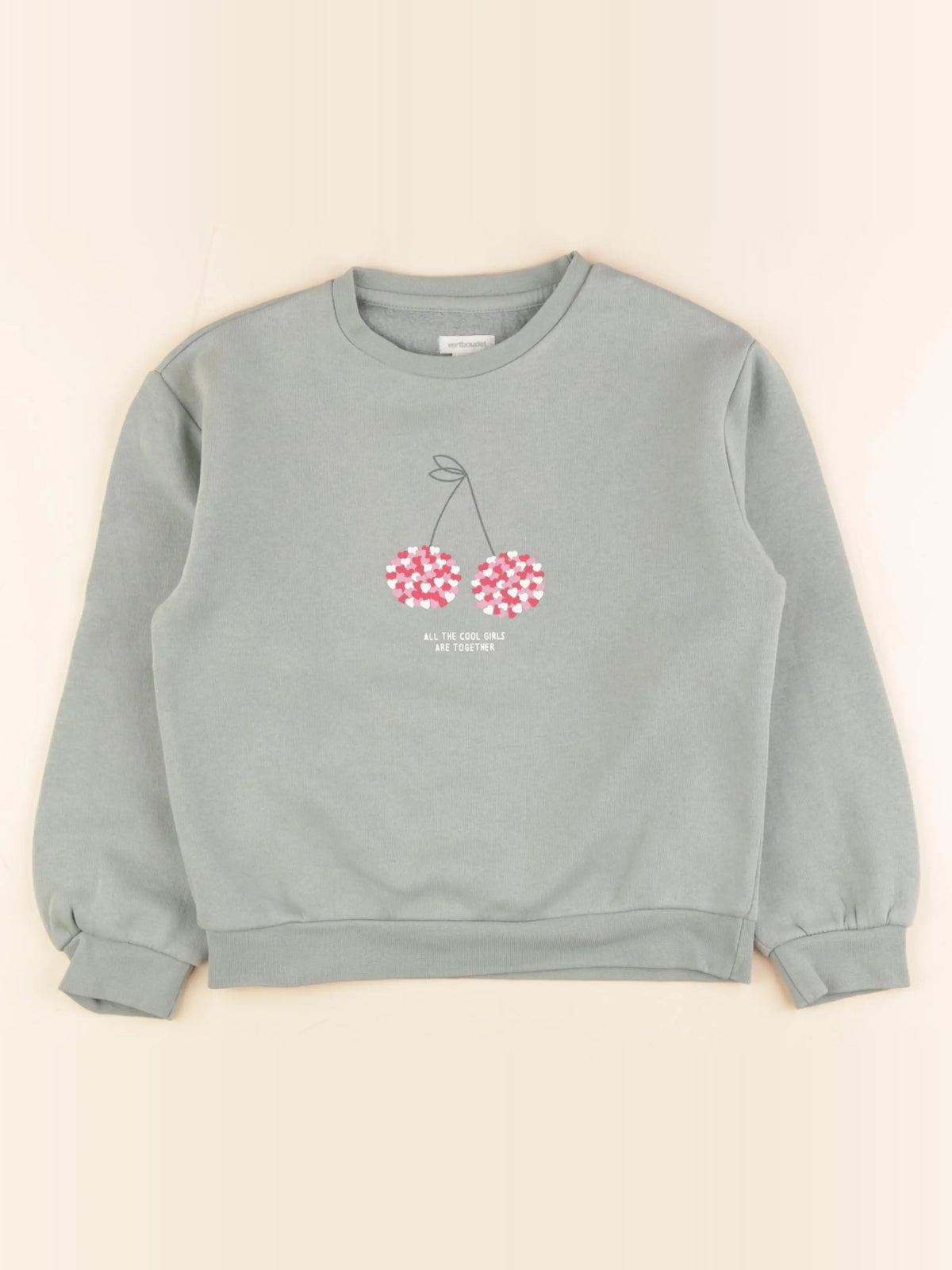 Vertbaudet - sweat vert - 8 ans