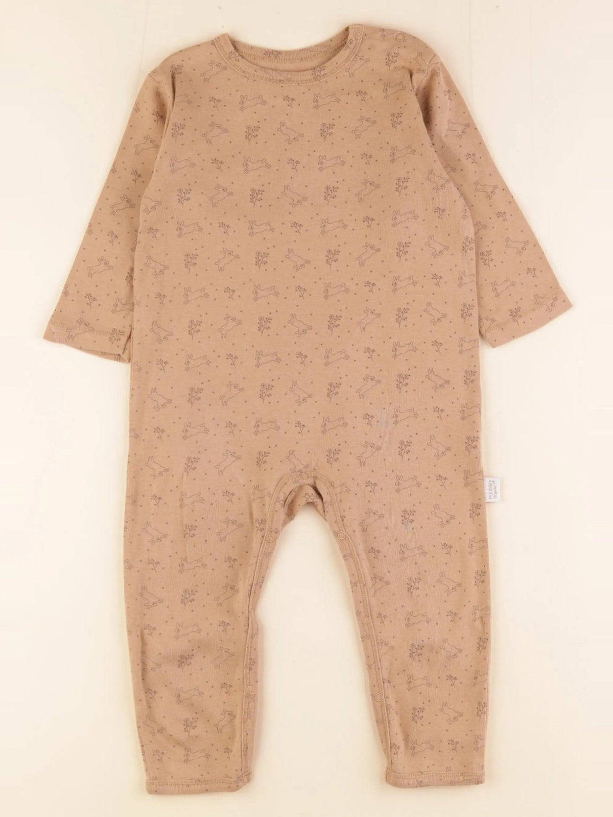 Poudre Organic - pyjama coton marron - 18 mois
