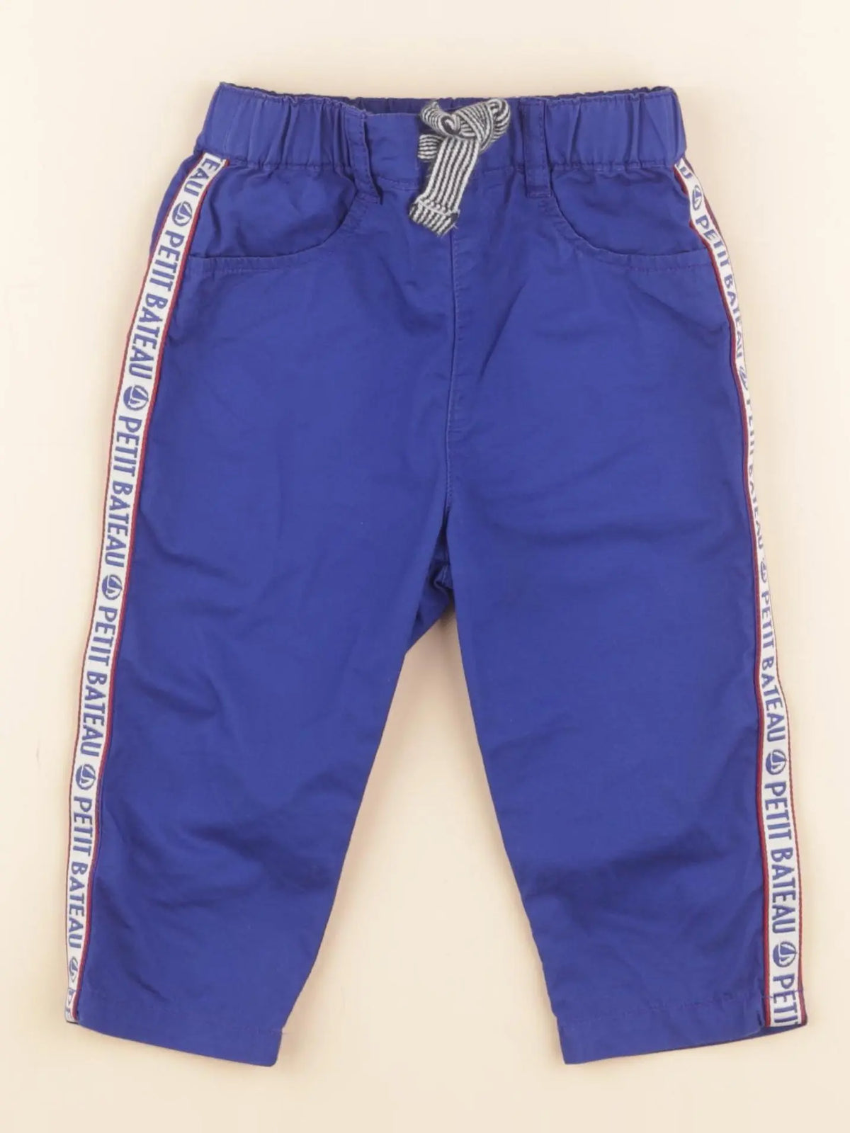 Petit Bateau - pantalon bleu - 18 mois