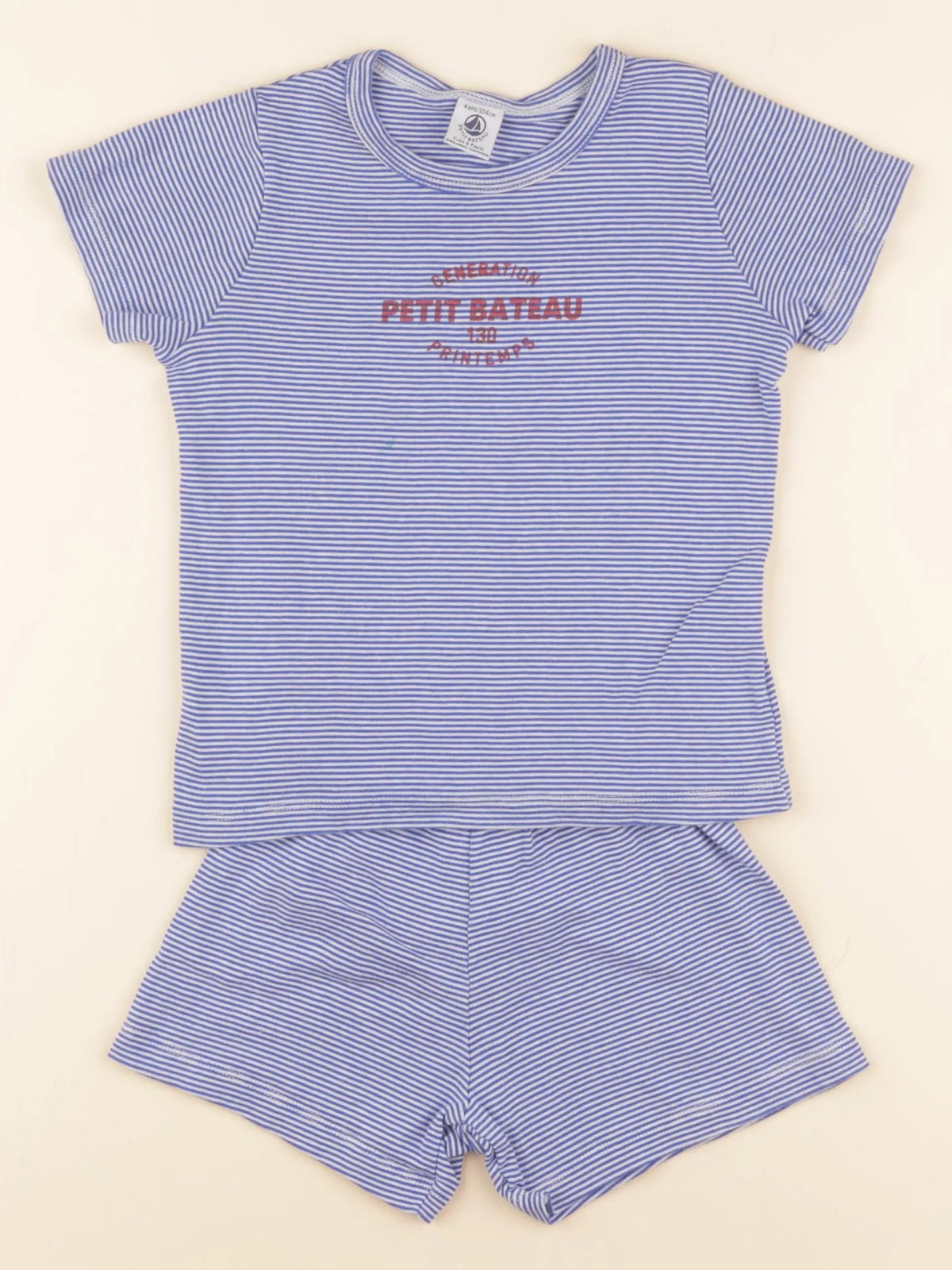 Petit Bateau - pyjama coton bleu - 4 ans
