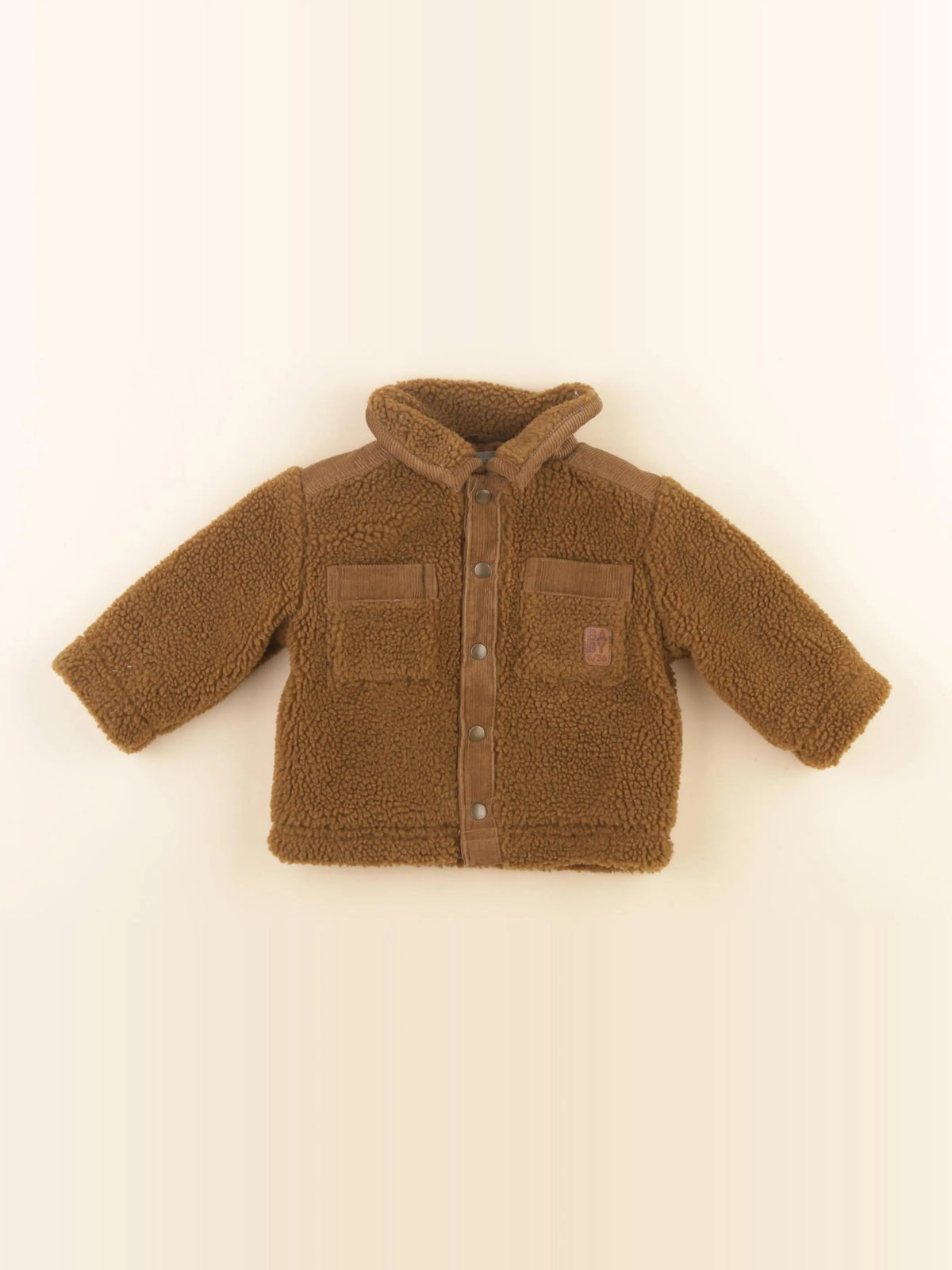 Boutchou - veste doublé marron - 6 mois
