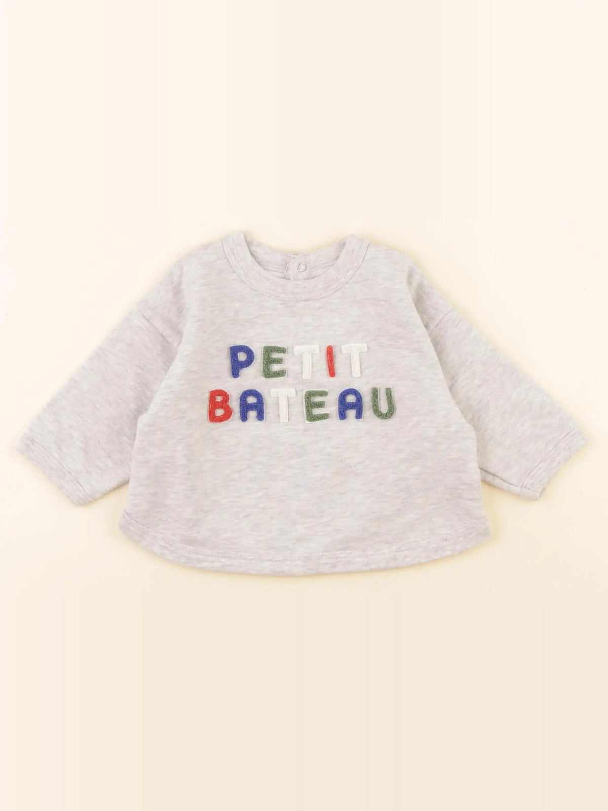 Petit Bateau - sweat gris - 6 mois