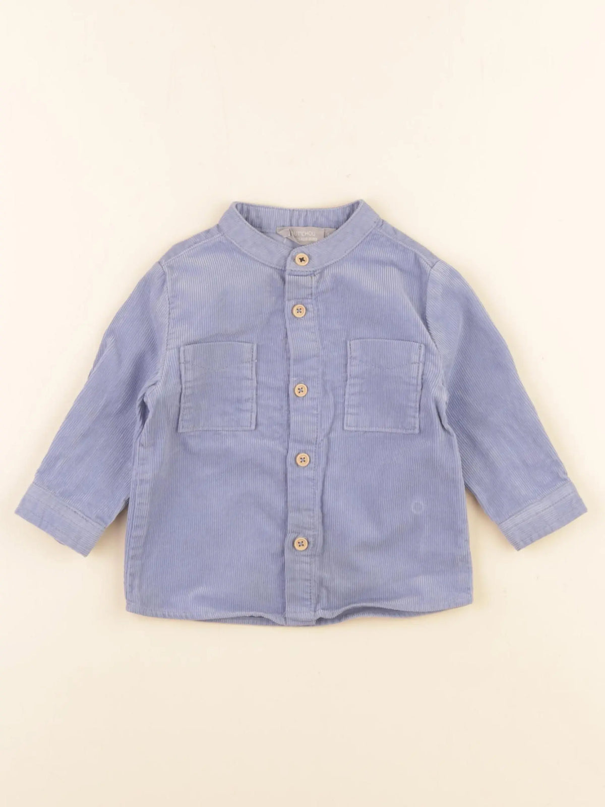 Boutchou - chemise bleu - 6 mois
