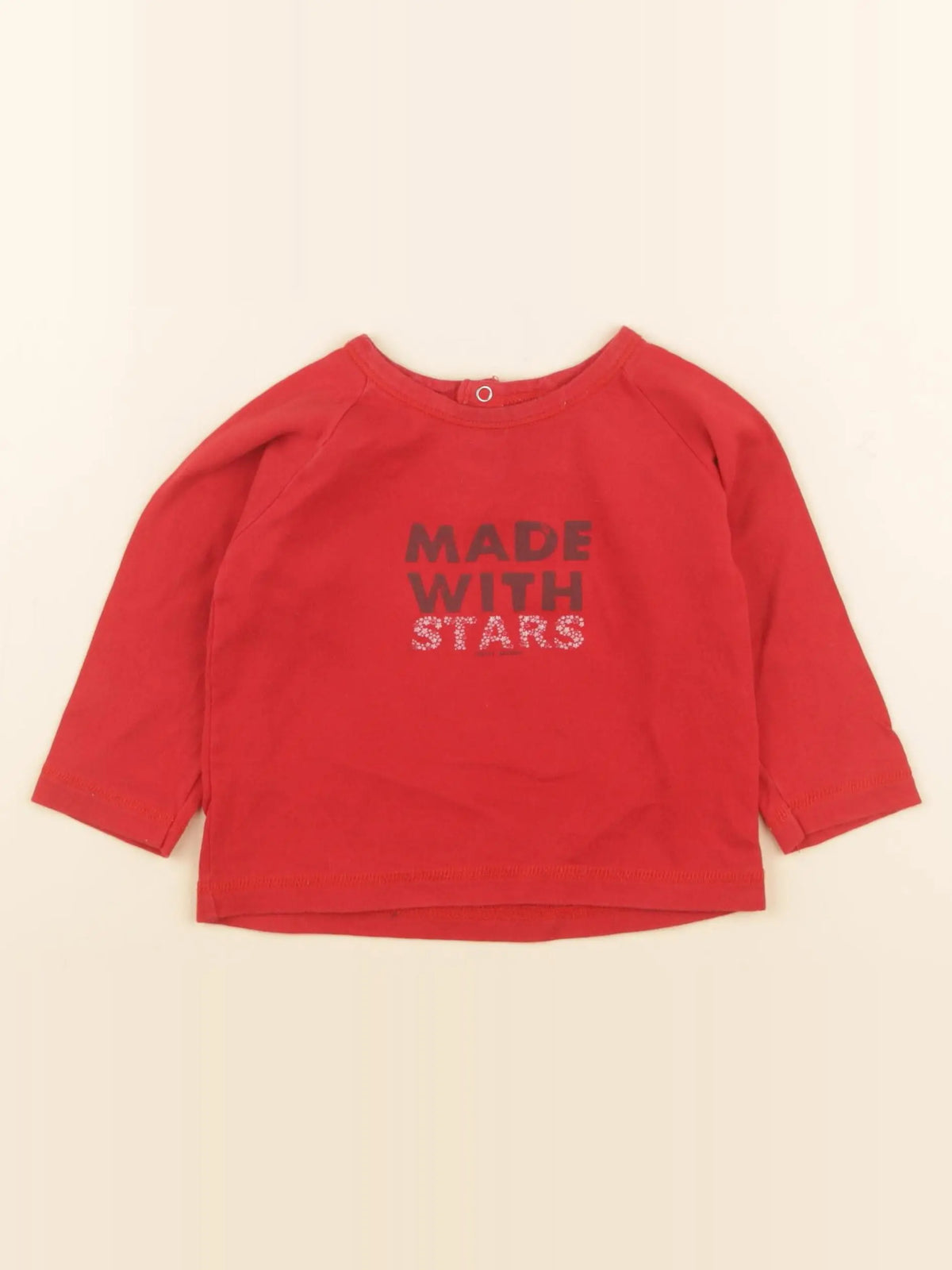 Petit Bateau - tee-shirt rouge - 12 mois