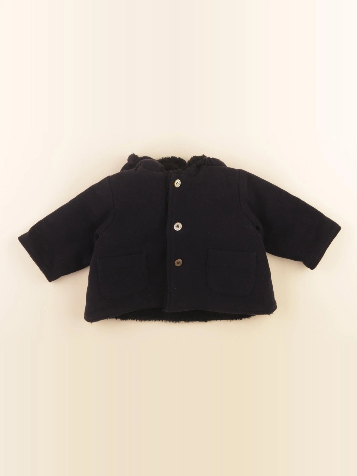 Bonton - manteau bleu - 12 mois