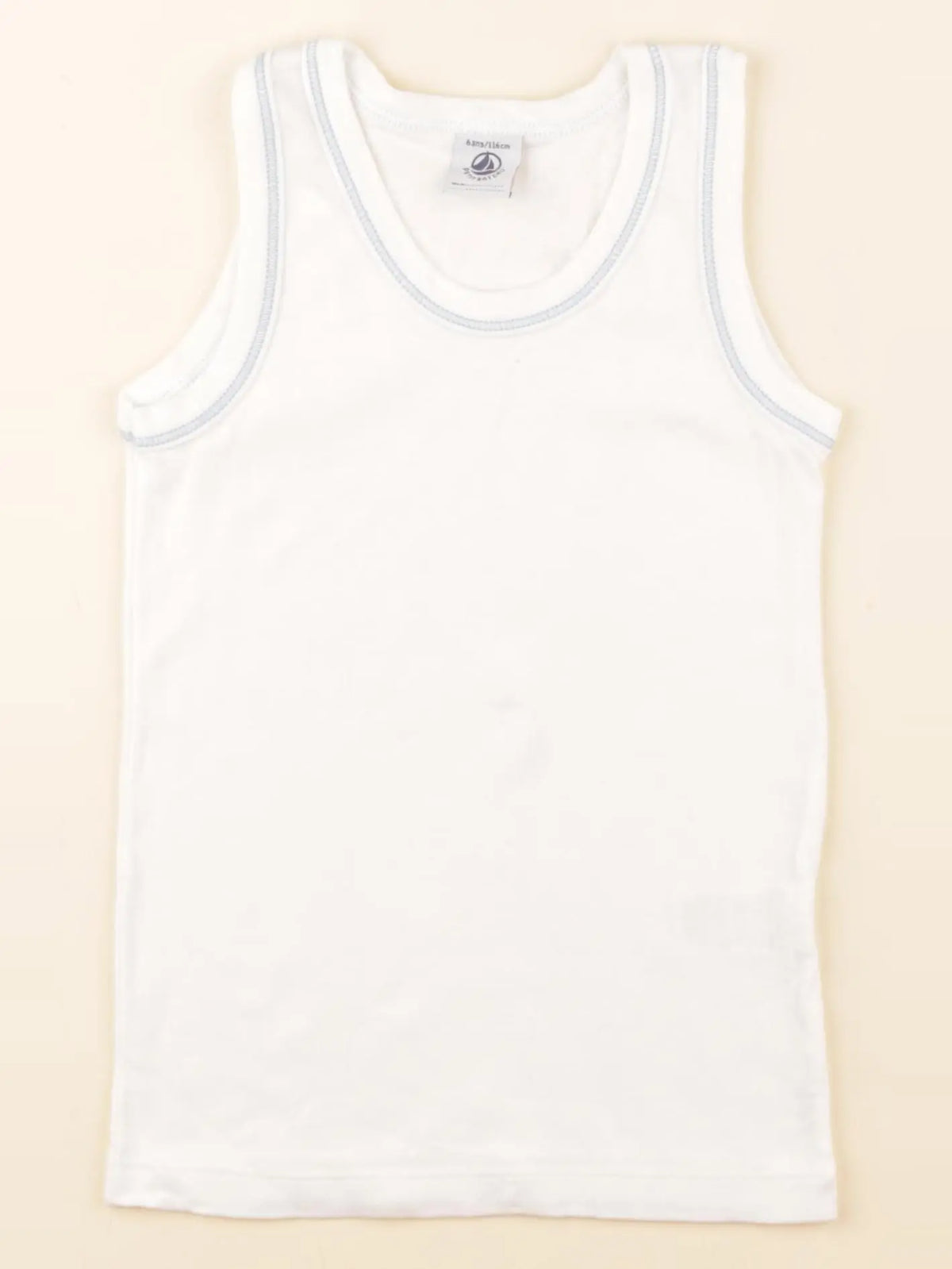 Petit Bateau - débardeur blanc - 6 ans