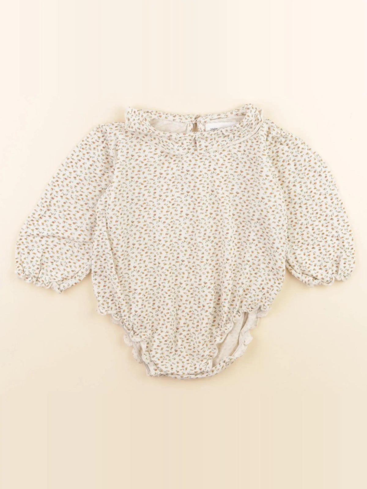 Zara - combinaison beige, vert - 12/18 mois