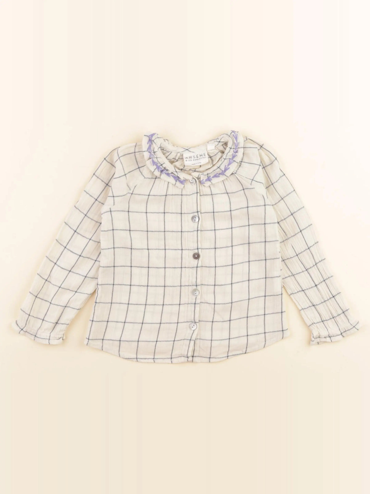 Arsène et les pipelettes - blouse bleu - 24 mois