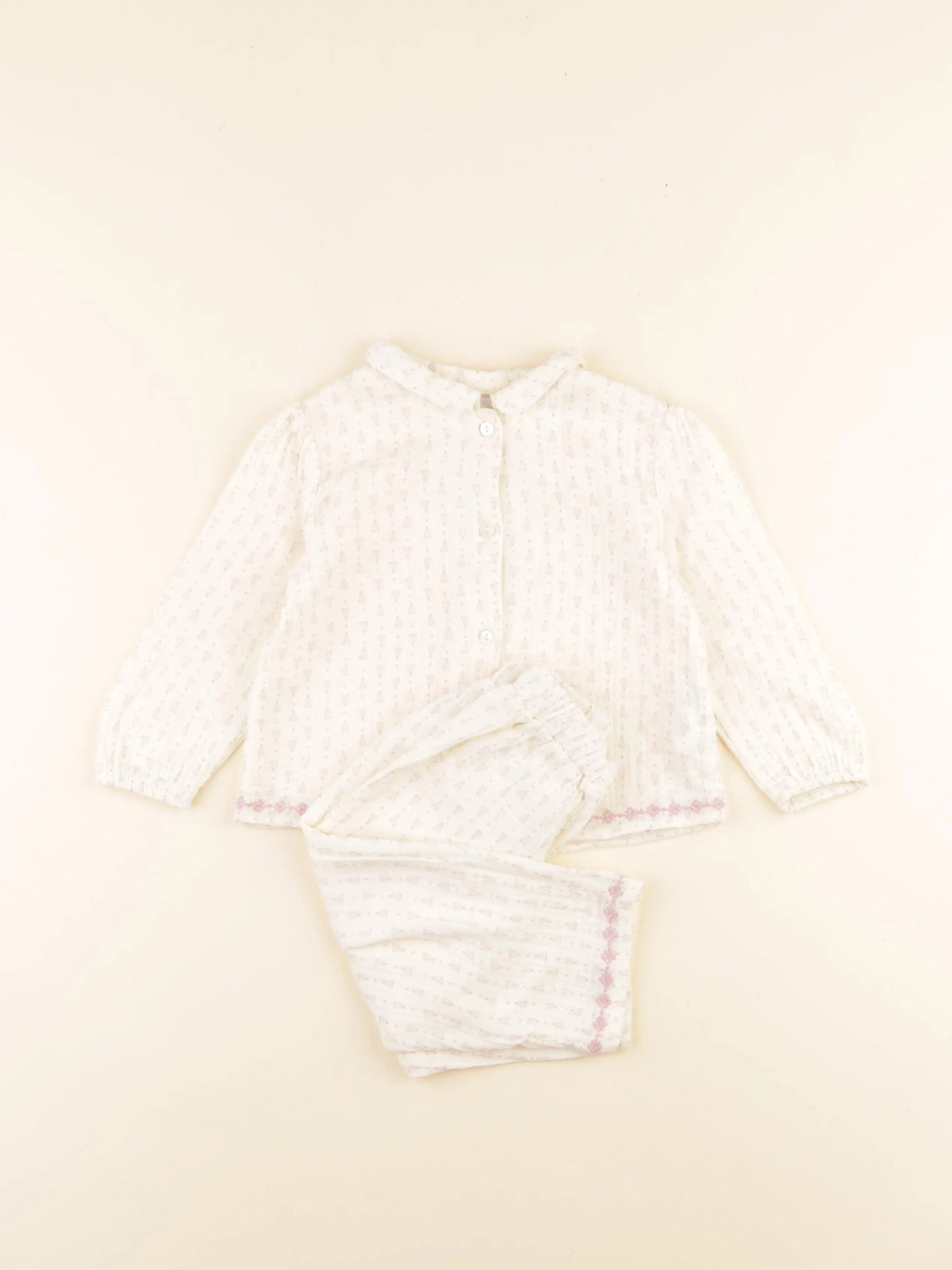 Zara - pyjama coton beige - 12/18 mois