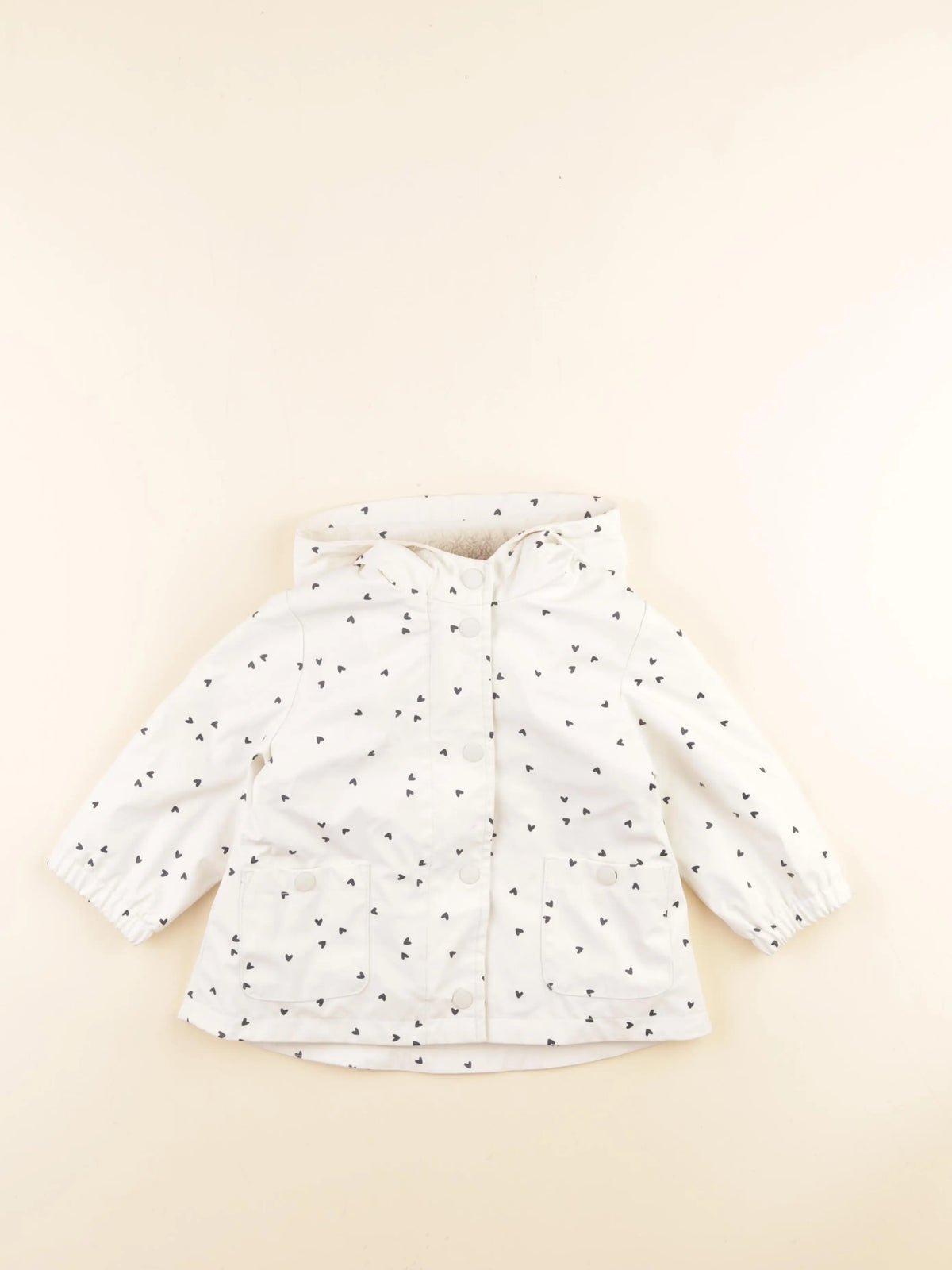 La Redoute - imperméable blanc, bleu - 18 mois