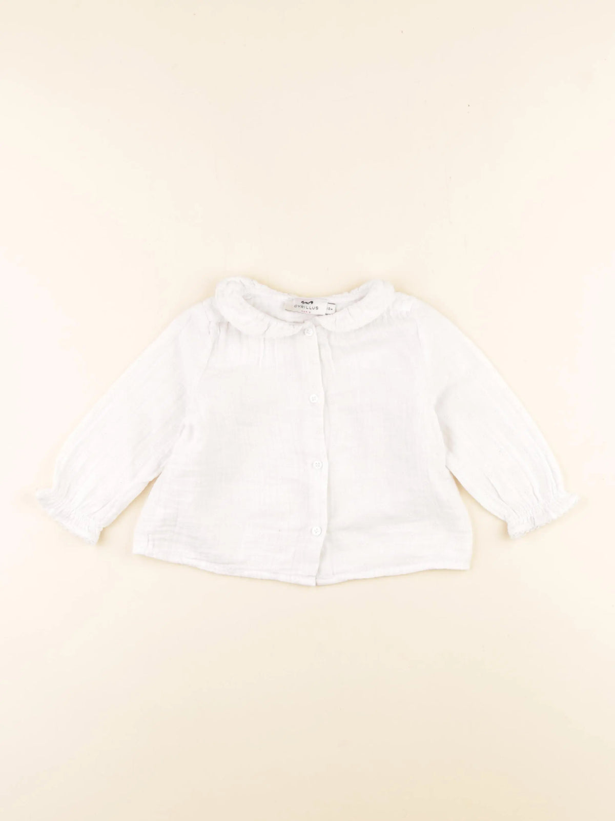 Cyrillus - blouse blanc - 12 mois