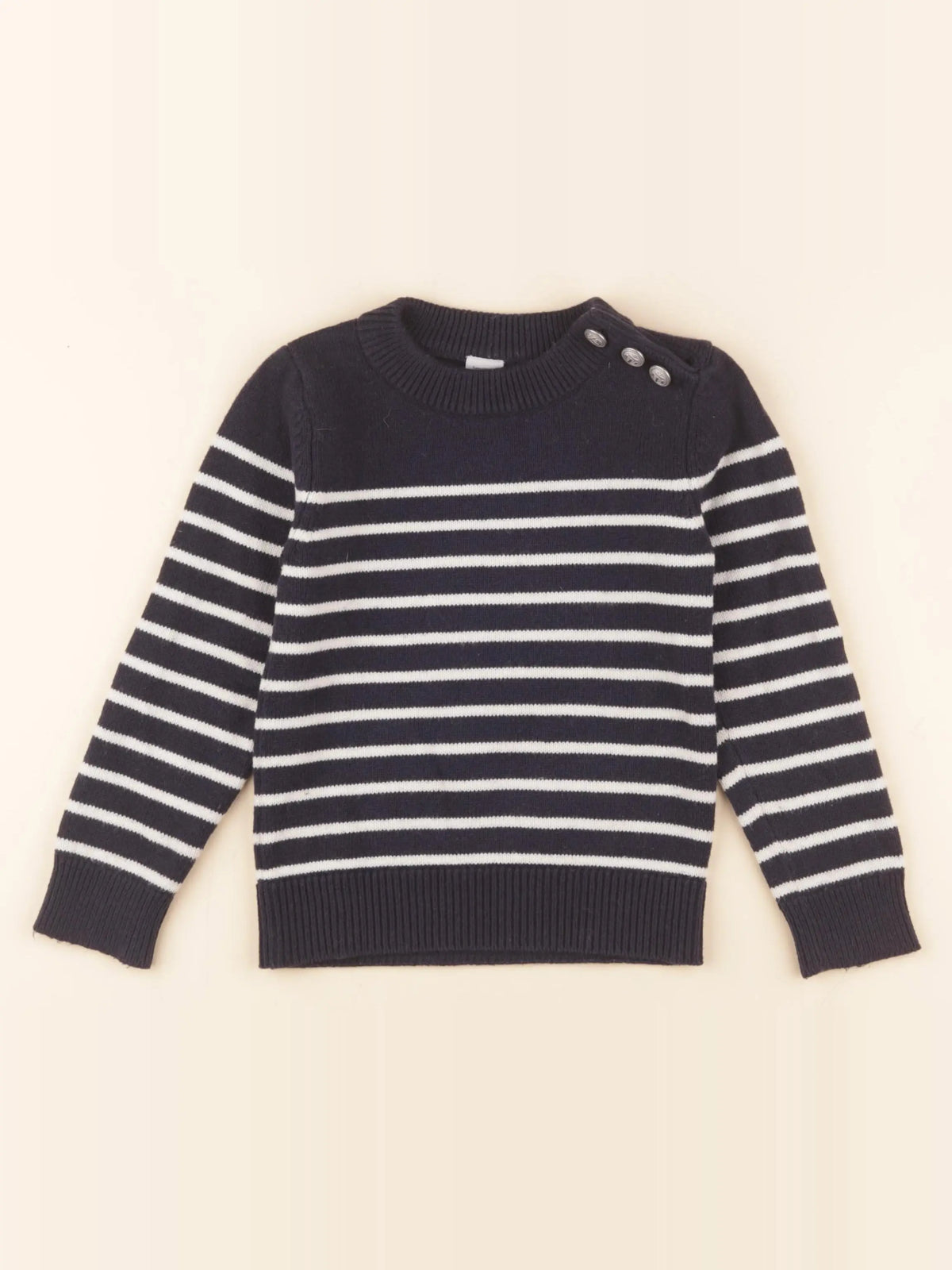 Petit Bateau - pull bleu, blanc - 5 ans