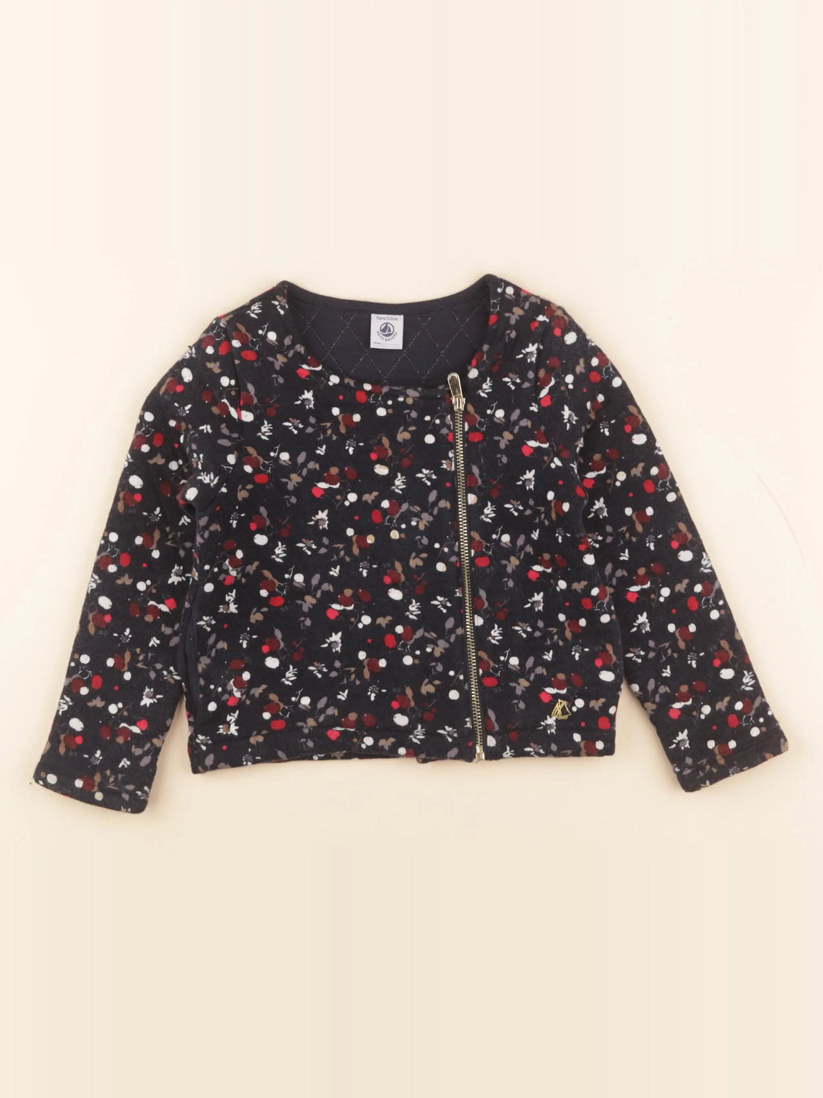 Petit Bateau - sweat bleu - 5 ans