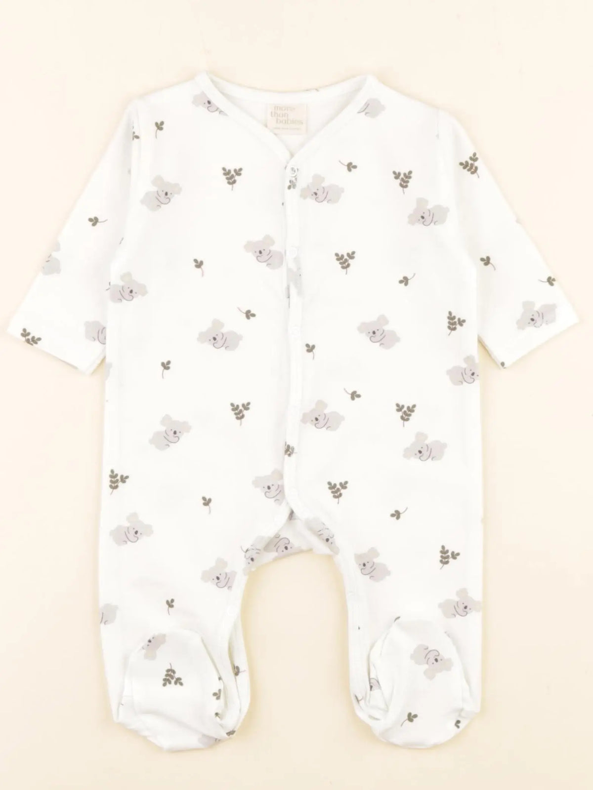 Pyjama coton koala blanc- 1/3 mois