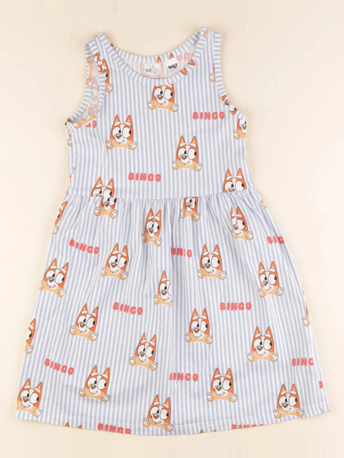 H&M - robe bleu - 6/8 ans