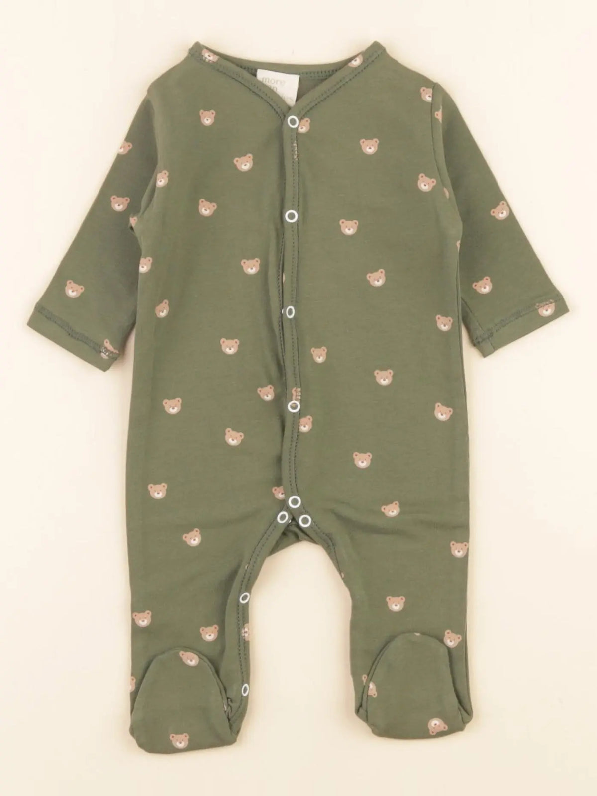 Pyjama coton ours vert