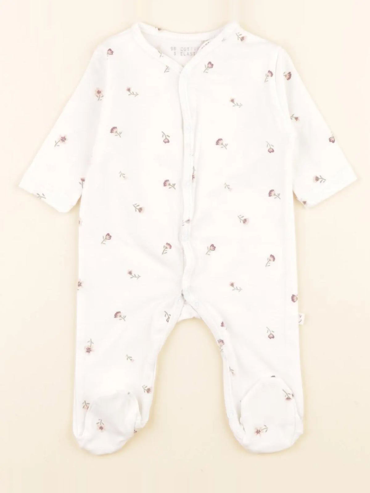 Pyjama coton fleur blanc