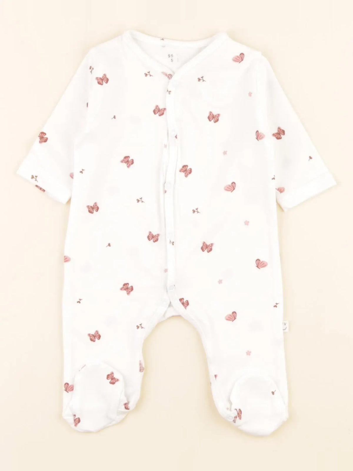 Pyjama coton papillon blanc