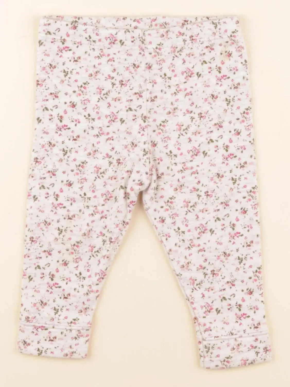 Petit Bateau - legging blanc, rose - 6 mois