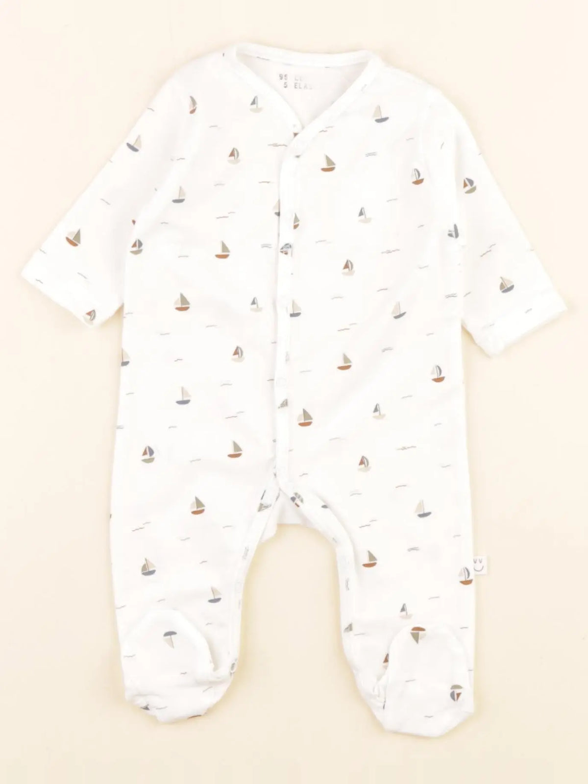 Pyjama coton bateau blanc