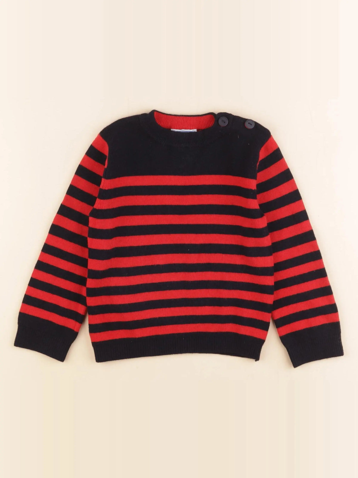 Jacadi - pull bleu, rouge - 36 mois