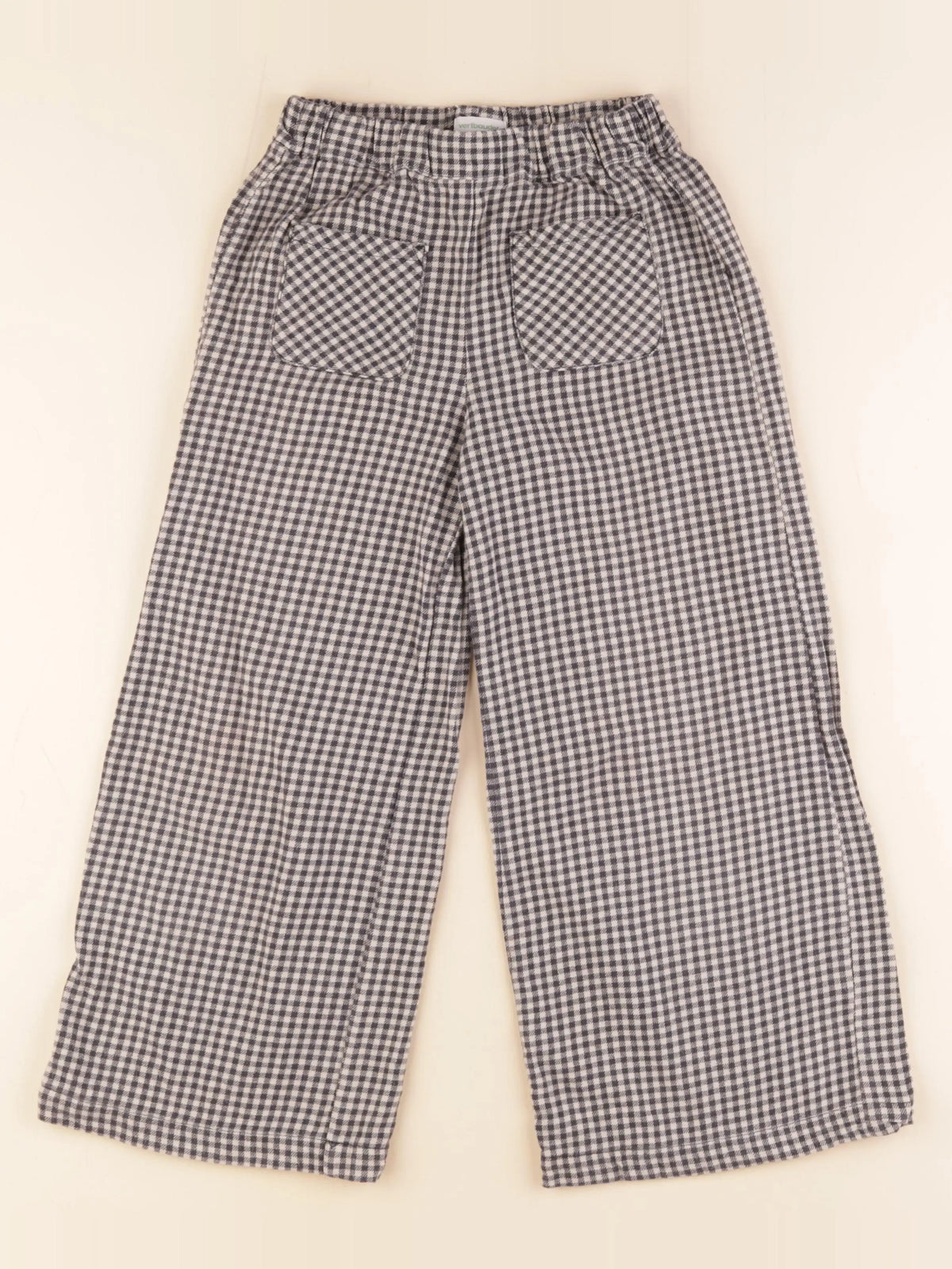Vertbaudet - pantalon beige, noir - 8 ans
