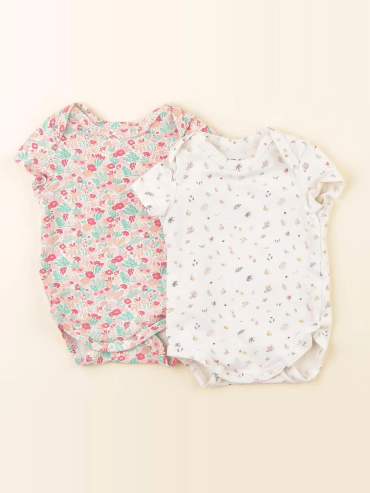 Tape à l'oeil - lot de 2 bodies en coton multicolore - 3 mois