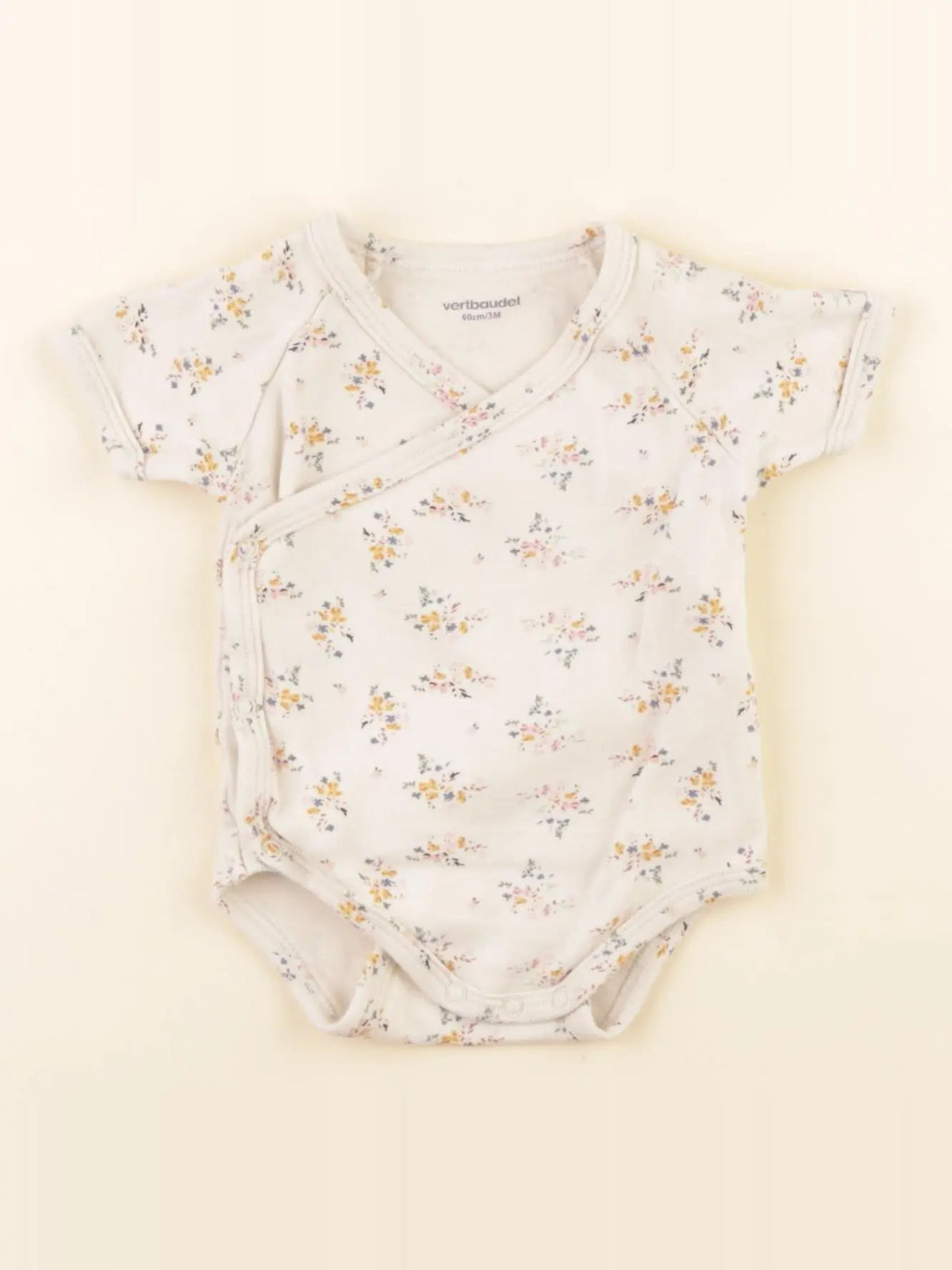 Vertbaudet - body beige - 3 mois