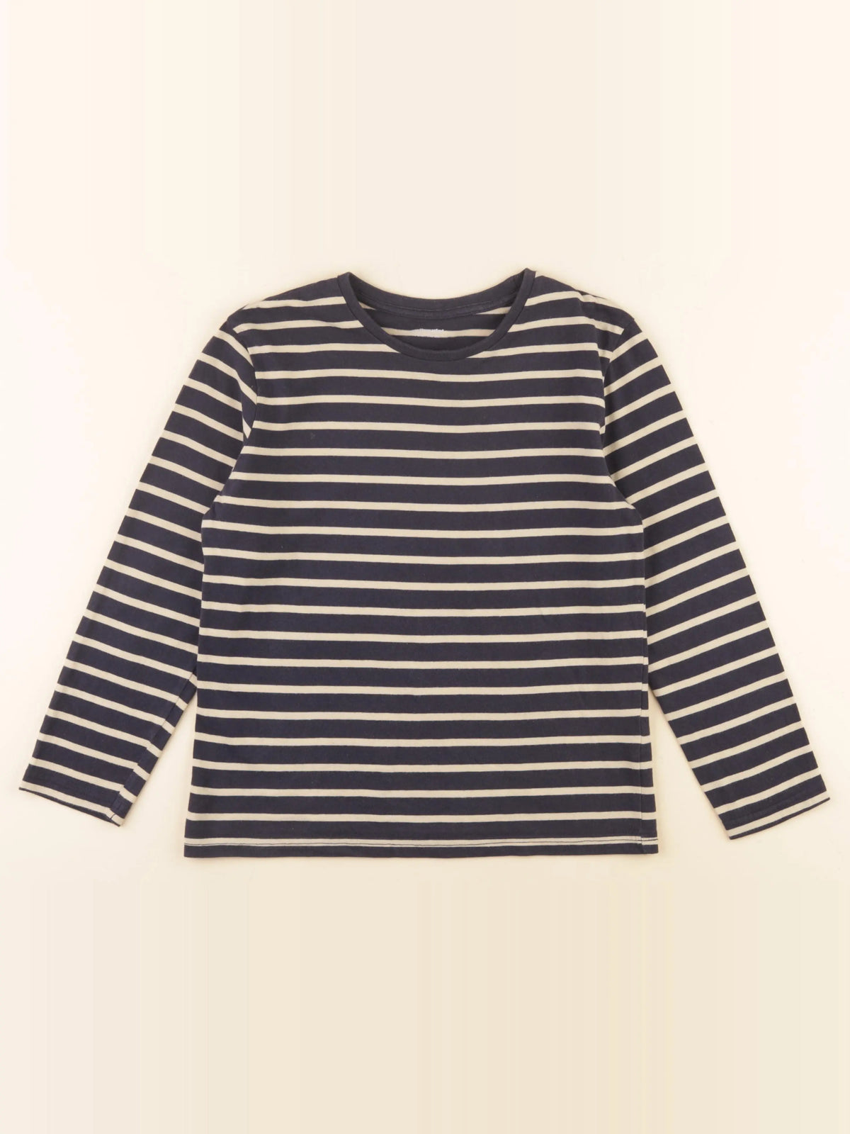 Vertbaudet - tee-shirt bleu, beige - 10 ans