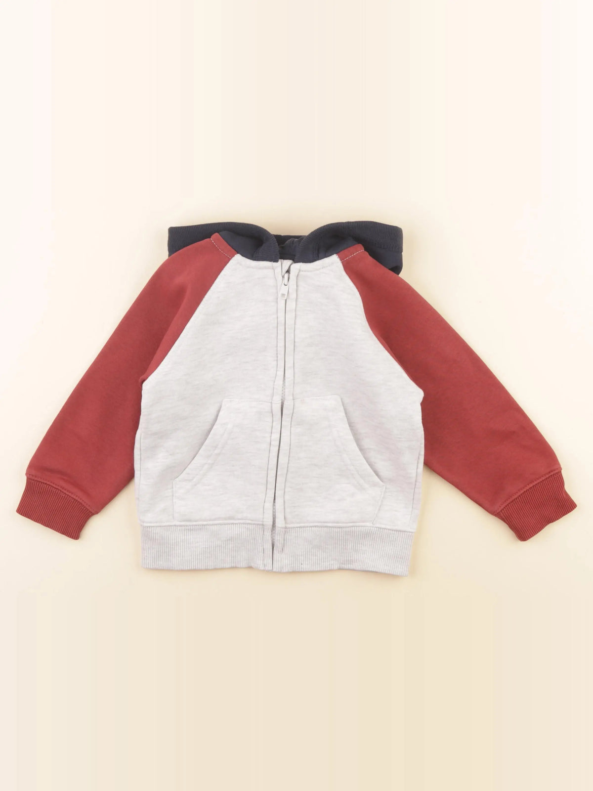Tape à l'oeil - sweat gris, rouge - 2/3 ans