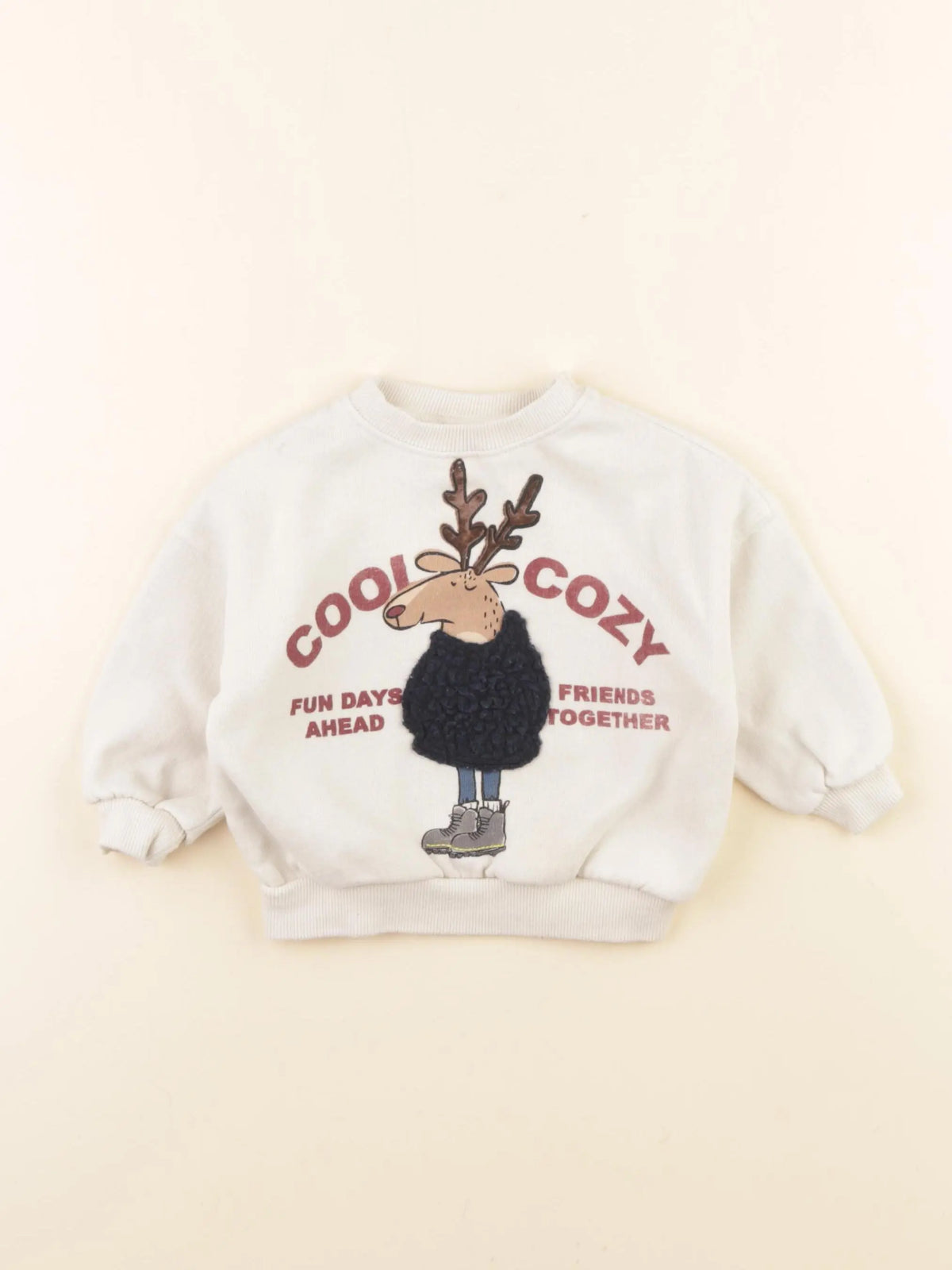 Zara - sweat beige - 3/6 mois