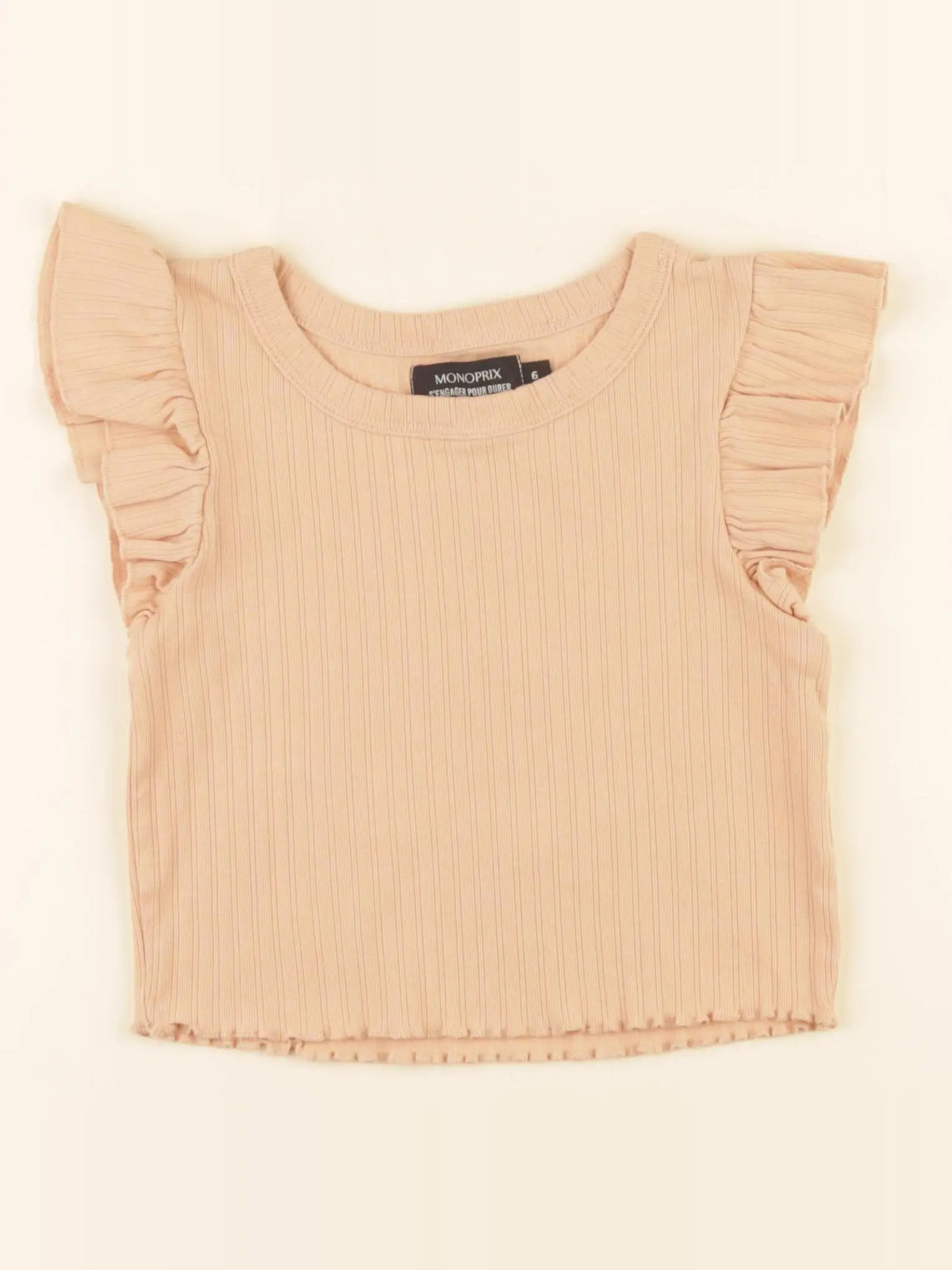 Monoprix - tee-shirt orange - 6 ans