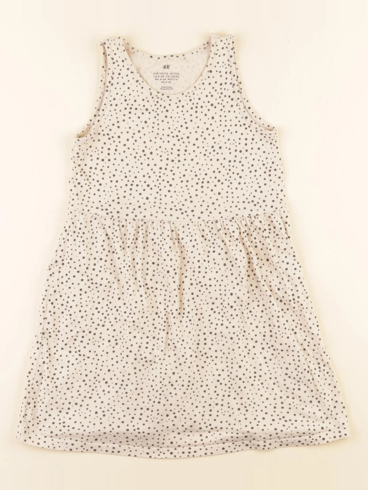 H&M - robe beige - 4/6 ans