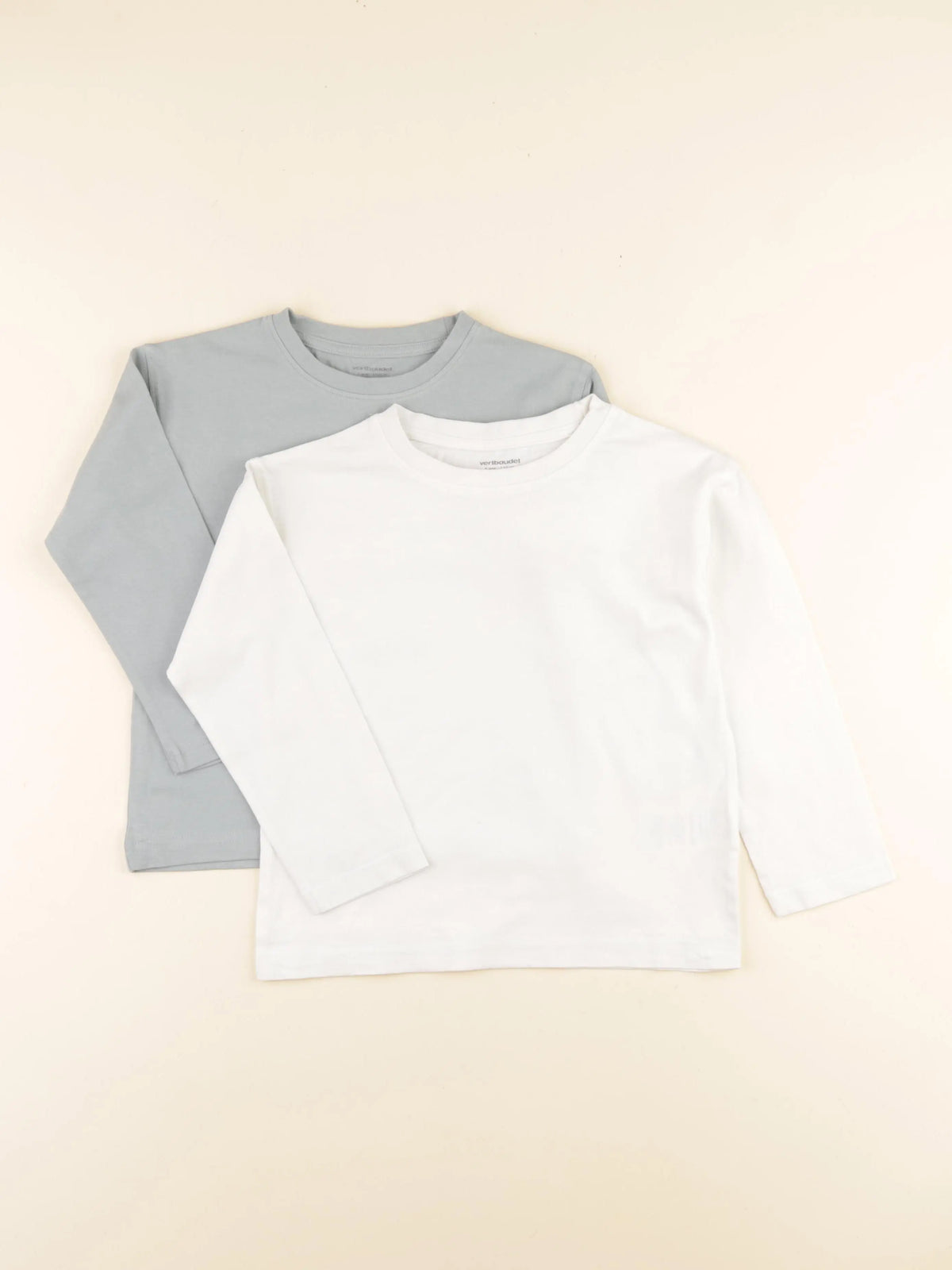 Vertbaudet - lot de 2 tee-shirts blanc, vert - 5 ans