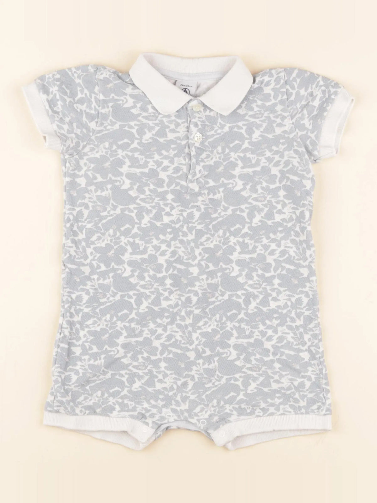 Petit Bateau - combinaison bleu - 24 mois