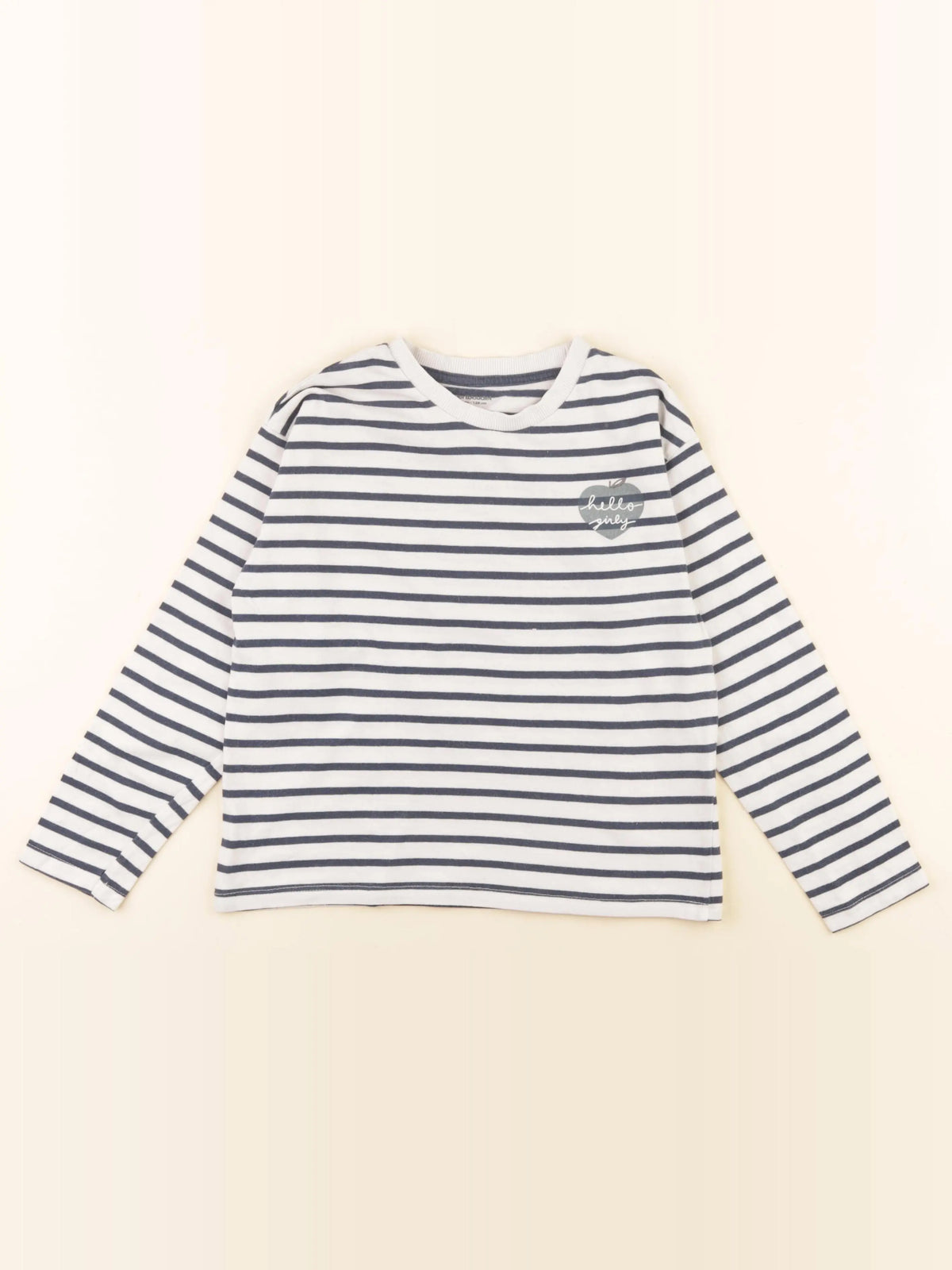 Vertbaudet - tee-shirt blanc, bleu - 8 ans