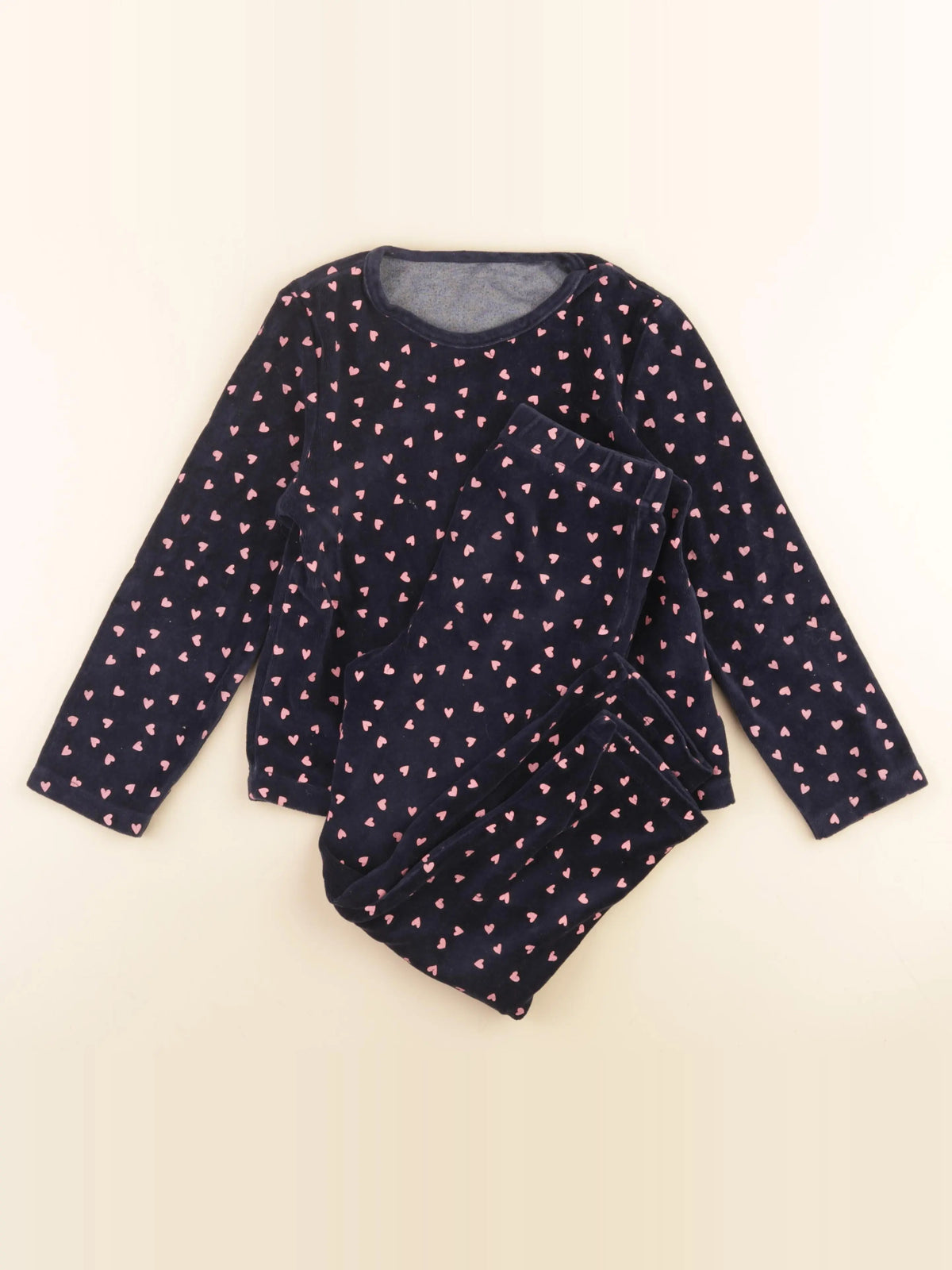 Vertbaudet - pyjama velours bleu - 8 ans