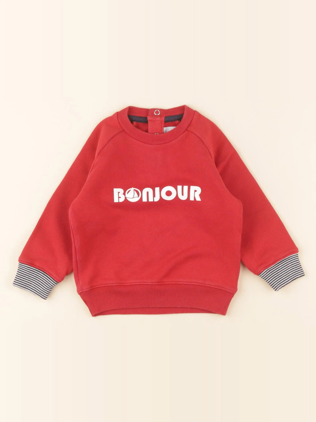 Petit Bateau - sweat rouge - 12 mois