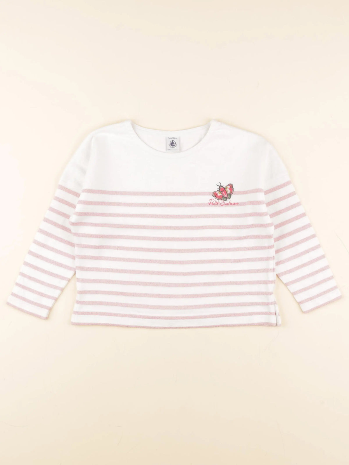 Petit Bateau - sweat rose - 5 ans