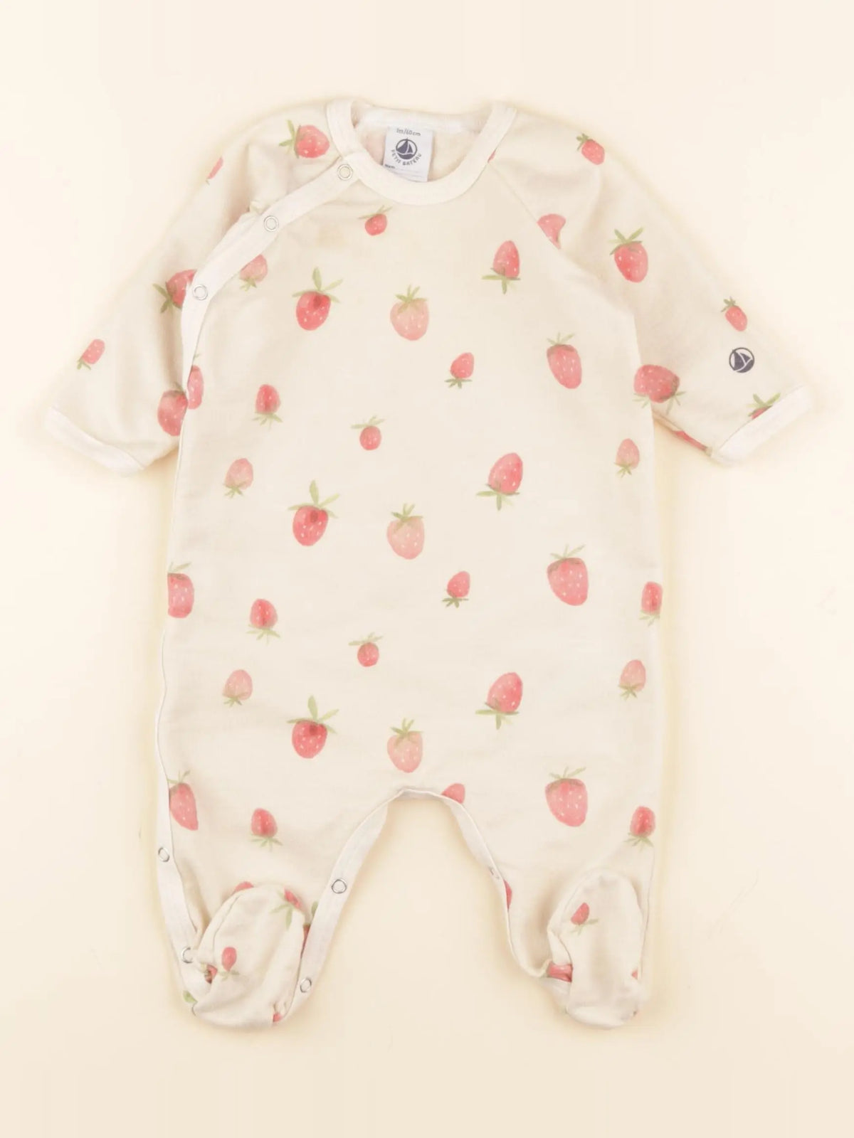 Petit Bateau - pyjama coton beige - 3 mois