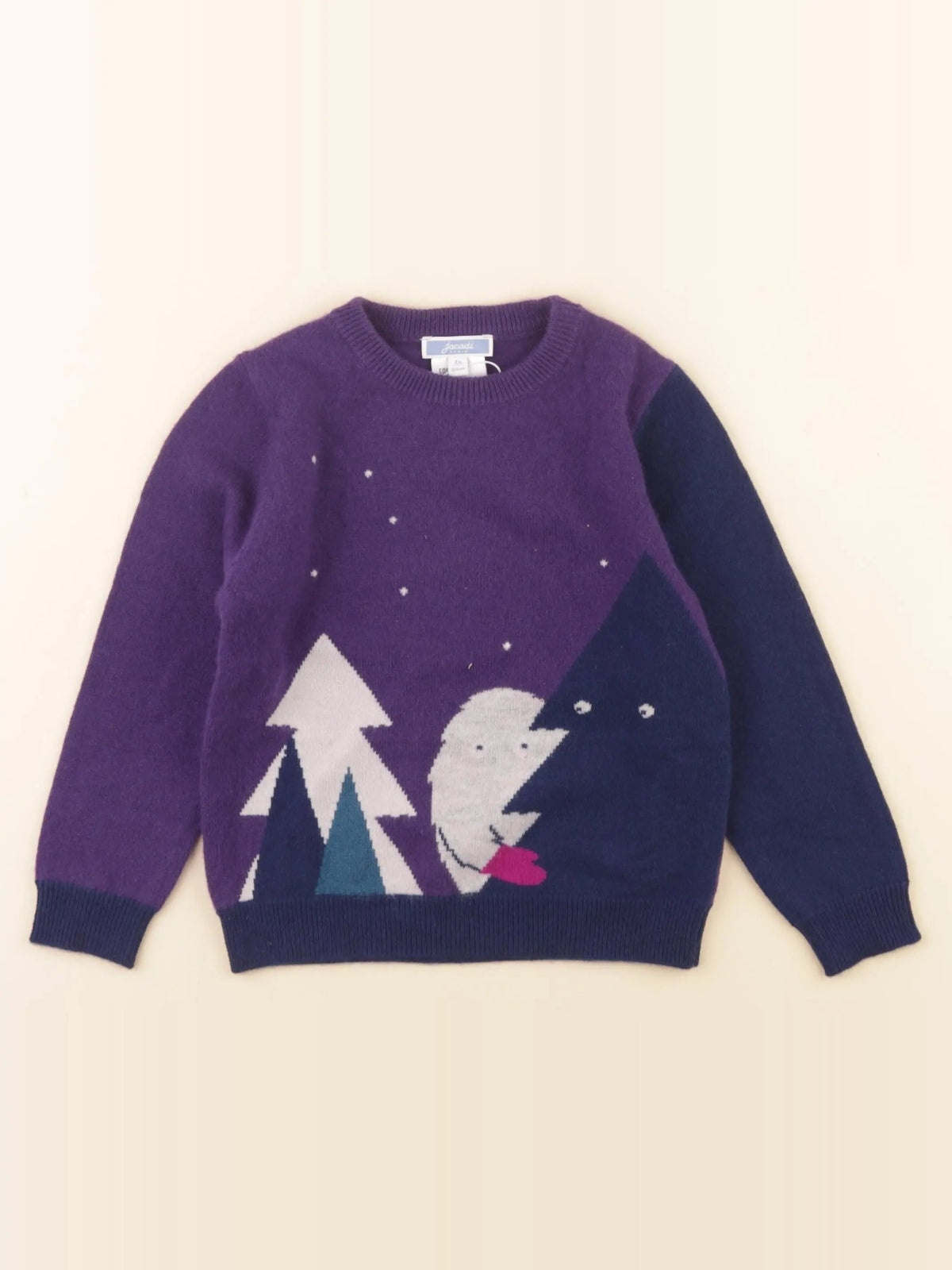 Jacadi - pull violet, bleu - 4 ans