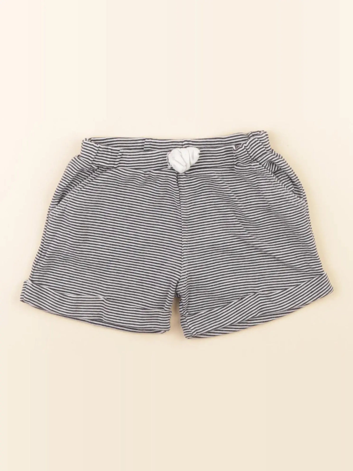 Petit Bateau - short blanc, bleu - 24 mois